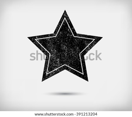 Grunge star background.Grunge star symbol.Vector distressed star.
