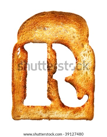 isolated Letter of Toast alphabet on white