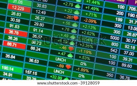 A stock market chart