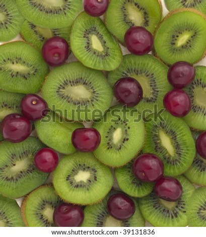 kiwi and cherries