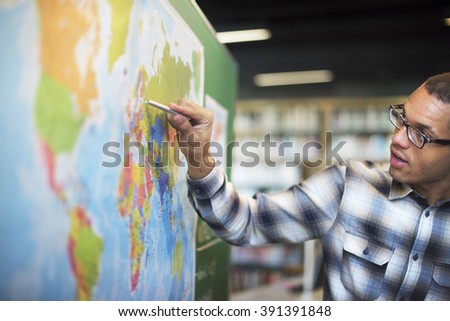 Teacher Teach Teaching Geography Global Lesson Concept Royalty-Free Stock Photo #391391848