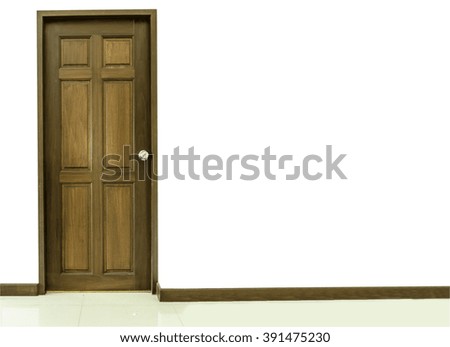 door isolated background