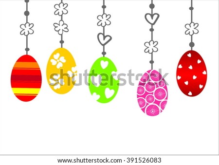 Vector of Easter eggs