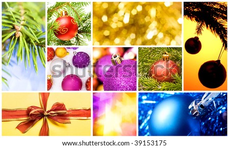 christmas decorations collage