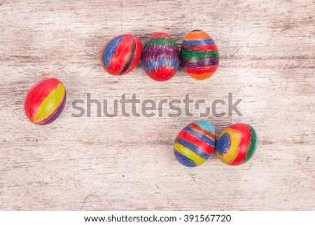 easter egg on wooden background