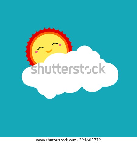 Abstract cute bright cartoon cloud. Raindrops of colorful hearts sweet illustration. Kids bright decorative background. Cute cloud poster design for baby room decor, kids cloth decoration