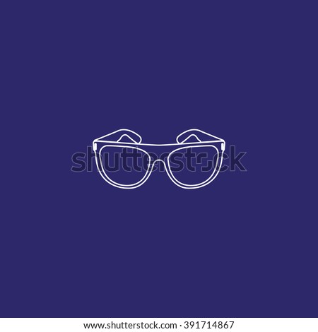 Hipster glasses icon. Glasses silhouette.