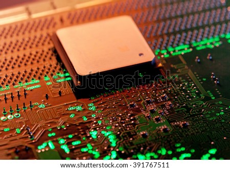 PC microchip, Circuit Board, Computer Network
