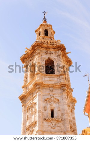 Temple of Santa Catalina, a ghotic church in Valencia, Spain