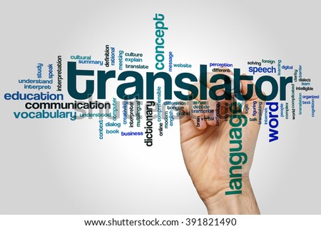 Translator word cloud concept