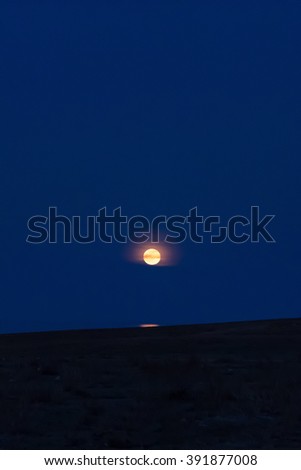 Full moon in deep night