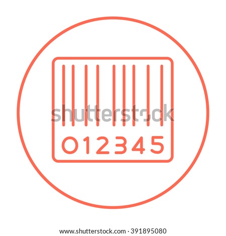 Barcode line icon.