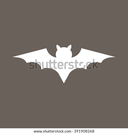 Bat Icon on Dark Gray Color. Eps-10.