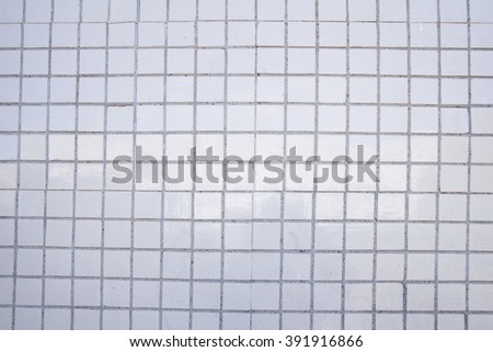 Texture, background white glossy tiles, close up