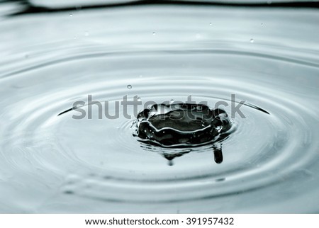 Drop in reflecting water