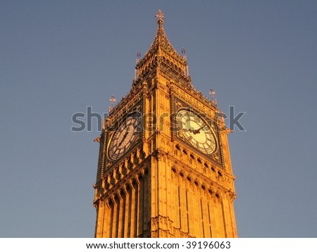 Big Ben in London, UK. The name is the nickname for the Great Bell of the striking Elizabeth Clock Tower at the north end of the Palace of Westminster. There's been no Big Ben 'bong' on Brexit Day.