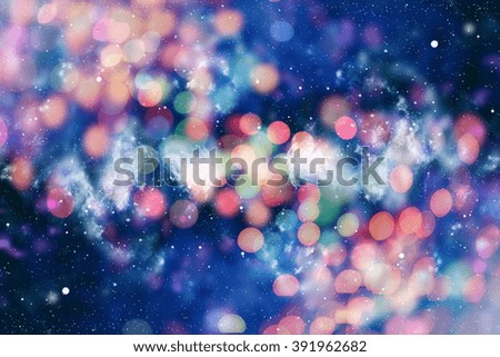 abstract blurred  and silver glittering shine bulbs lights background:blur of Christmas wallpaper decorations concept.holiday festival backdrop:sparkle circle lit celebrations display.