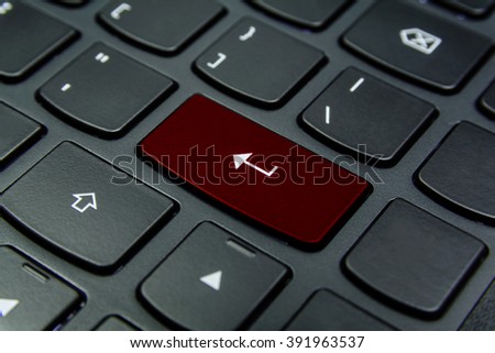 Close-up the Enter symbol and have Maroon color button isolate black keyboard
