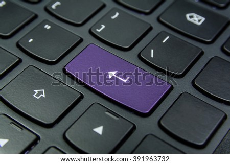 Close-up the Enter symbol and have Lavender color button isolate black keyboard