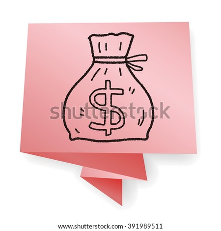 doodle money bag
