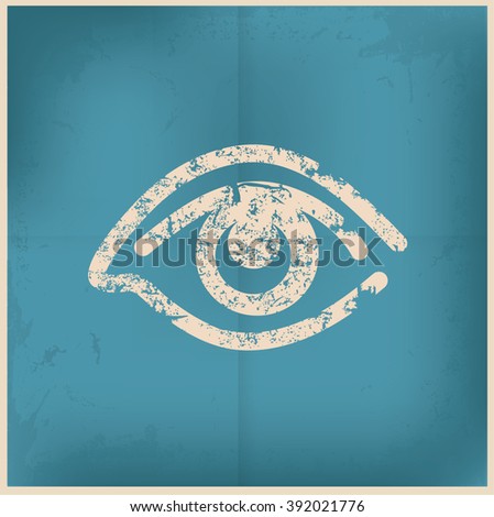 Eye design on old background,grunge vector