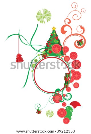 vector christmas ornamental picture