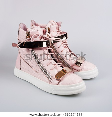 Pink stylish sneakers