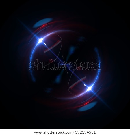 Abstract ring background with luminous swirling backdrop. Glowing spiral. The energy flow tunnel. shine round frame with light circles light effect. glowing cover. Space for your message. Royalty-Free Stock Photo #392194531