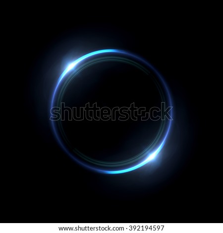 Abstract ring background with luminous swirling backdrop. Glowing spiral. The energy flow tunnel. shine round frame with light circles light effect. glowing cover. Space for your message. Royalty-Free Stock Photo #392194597