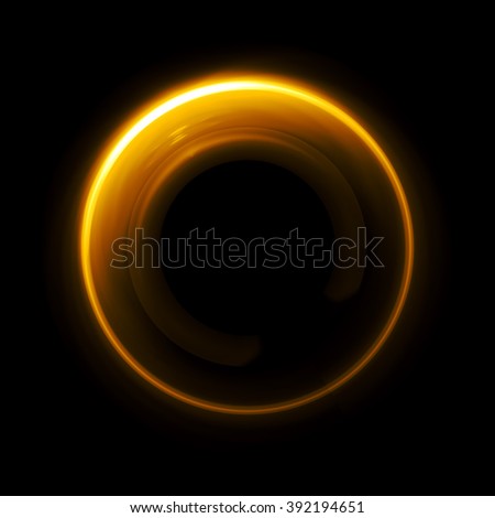 Abstract ring background with luminous swirling backdrop. Glowing spiral. The energy flow tunnel. shine round frame with light circles light effect. glowing cover. Space for your message. Royalty-Free Stock Photo #392194651