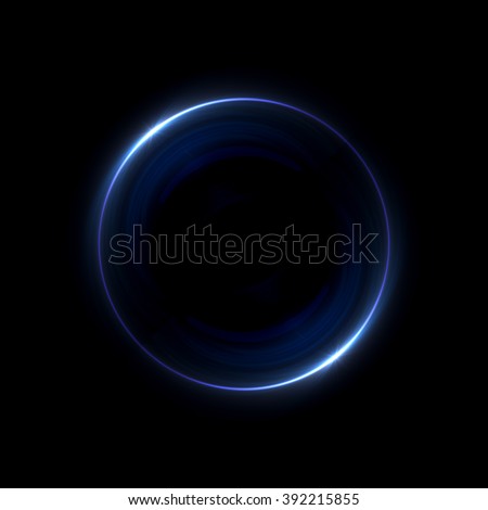 Abstract ring background with luminous swirling backdrop. Glowing spiral. The energy flow tunnel. shine round frame with light circles light effect. glowing cover. Space for your message. Royalty-Free Stock Photo #392215855