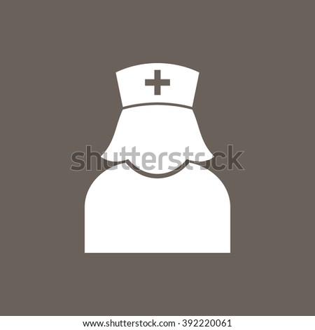 Nurse Icon on Dark Gray Color. Eps-10.