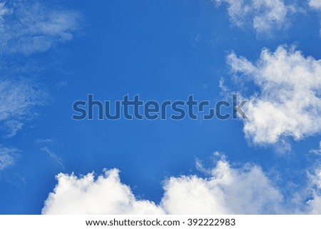 Clouds float in the air have a sky is background.