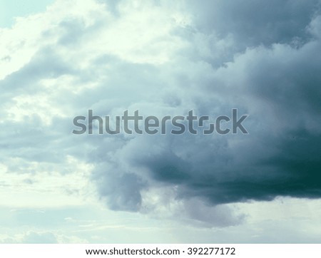 Cloudy storm sky in summer time after the rain