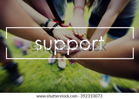 Support Helping Assistance Service Concept