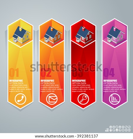 Real Estate And Property Business Isometric Building. Abstract  
infographics on the grey background, Vector illustration can be 
used for workflow layout, diagram, number options, web design.