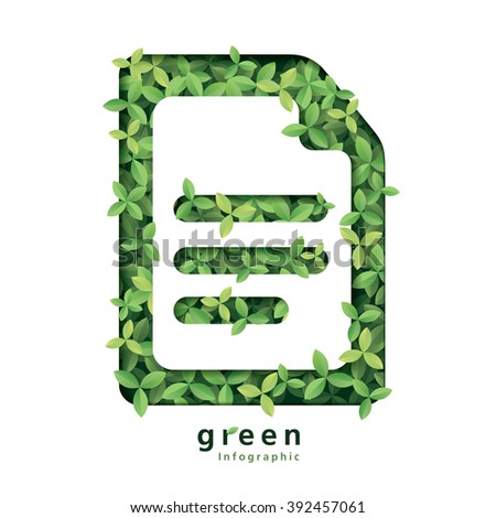 Ecology Info-graphic and green car