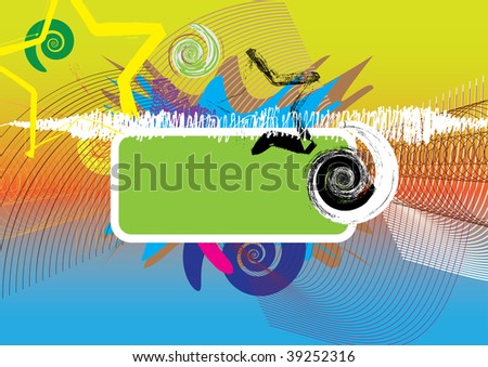 colorful background with ornaments and design elements