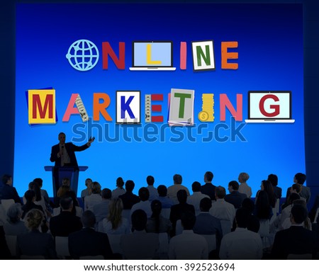 Online Marketing Graphics Word Design Concept