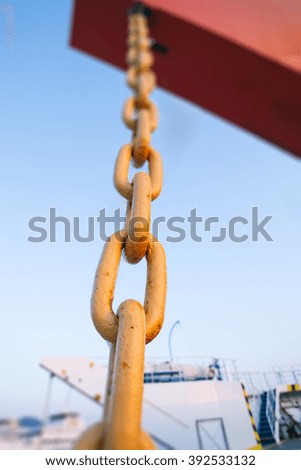 Chain in marina