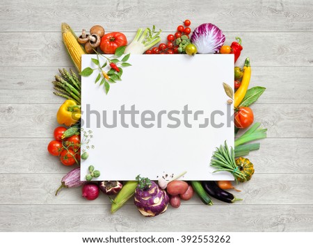 Healthy food and copy space. Studio photo of different fruits and vegetables on white wooden table. High resolution product.