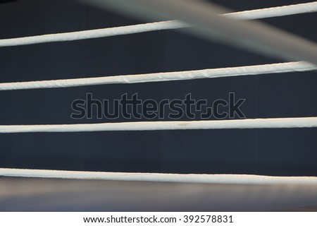 Ropes of boxing ring details