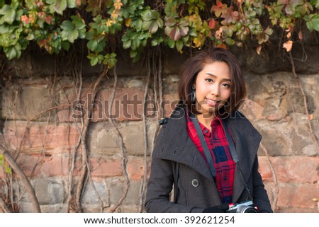 Happy Asian Girl, Travel in Europe, Germany