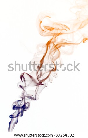 Abstract smoke on a white background. Isolated