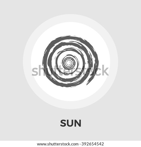 Sun Icon Vector. Flat icon isolated on the white background. Editable EPS file. Vector illustration.
