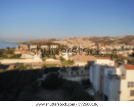 Blurred city background. Blur backgrounds sunset/sunrise wallpaper with bokeh.