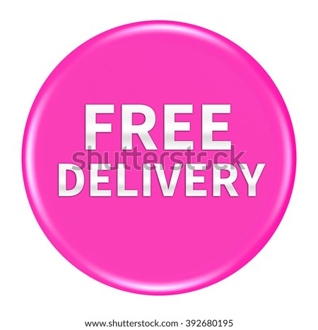 free delivery button isolated
