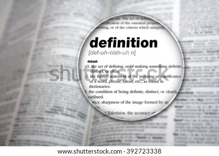 Dictionary showing the word 'Definition'. Royalty-Free Stock Photo #392723338