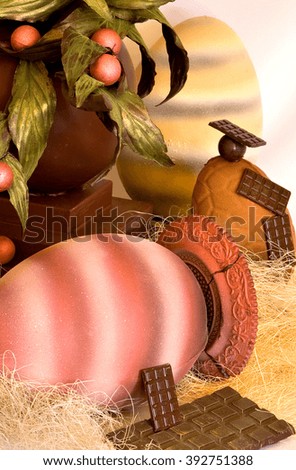 Confectionery Easter eggs with chocolate