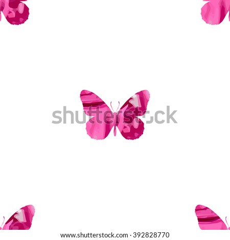 Seamless pattern with butterflies, vector illustration